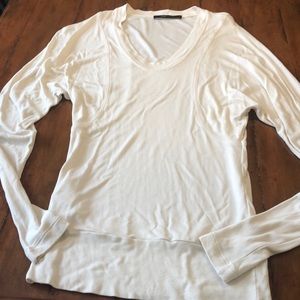 BCBGMAXAZARIA XS TISSUE U NECK TUNIC DOLMAN LONG SLEEVES